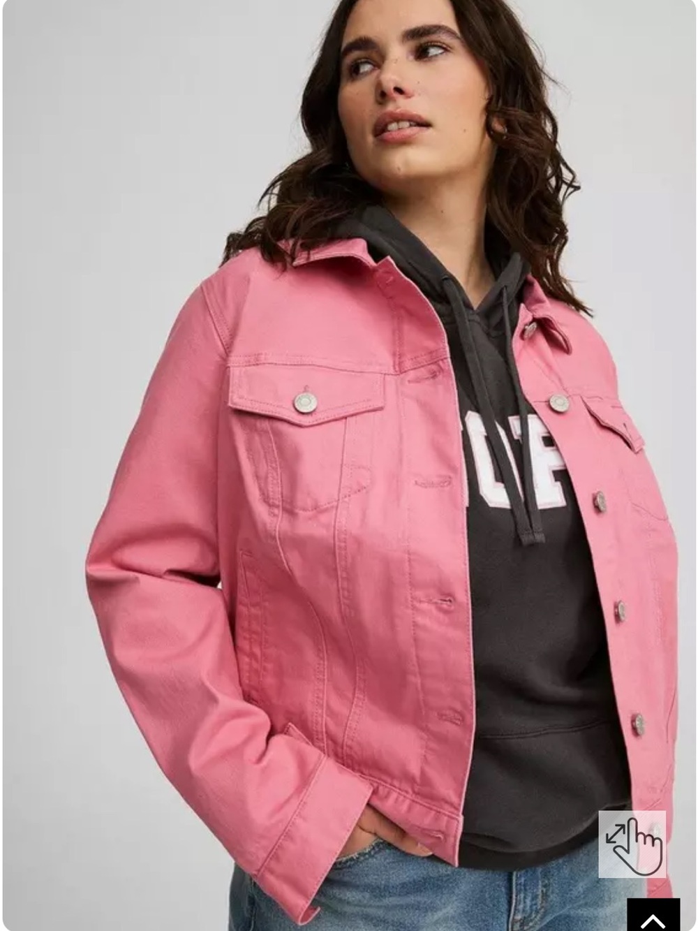 NWOT Torrid Pink Vintage Stretch Denim Trucker Jacket